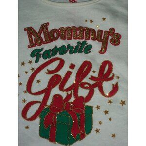 Mommy's Favorite Gift Glitter Bling Christmas Shirt Top 24 Months Girl Baby